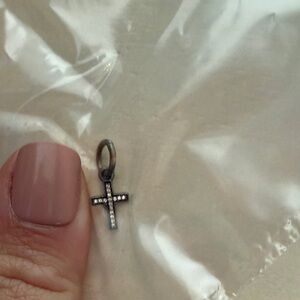 Sterling Silver CZ Cross Pendant Charm